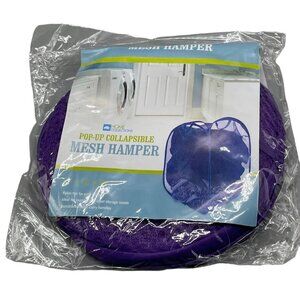 Home collections pop-up collapsible mesh hamper folds flat carry handle READ NEW